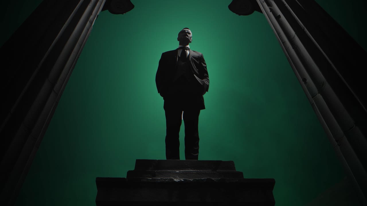 Dark green frame from a concept-driven motion edit